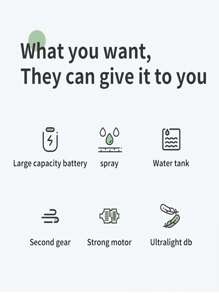 1 件 USB 可充电迷你加湿冷风扇，方便喷雾加湿冷风扇，两种模式调节风速，适用于卧室、客厅、办公室、户外露营小型空调。