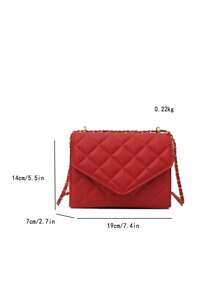 2025 Women Commuter Handbags Small Square Chain Shoulder Bags Cross-Body Bags, New Ladies Chic Tote Purse - Red - View 4