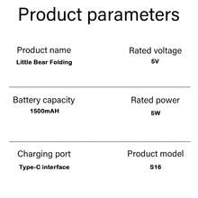 sweetfull 1pc Portable Handheld Mini Fan With LED Light, Rechargeable Folding Travel Fan, Portable Pocket Fan, Small Desktop Fan, Flashlight, Hand Personal Fan Suitable For Travel And Outdoor Summer Cooling,Beach,Travel