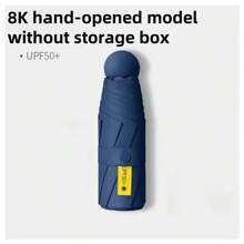 Paraguas compacto y ultraligero portátil con protección UV, paraguas mini plegable en 5 secciones
