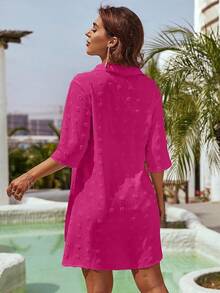 Women's Swimsuit Cover - Ups White Chiffon Bikini Swimwear Beach Dress Outfits Summer 6HQS - 亮粉紅色 - 查看 10