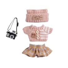6.69 pollici Vestiti di bambola, compatibili con , include 3 outfit - cappello secchio alla moda, maglione e set di pantaloni o gonna, adatto per bambole di 6.69 pollici, accessori carini per bambole per giochi e esposizione (scarpe e bambola non incluse)
