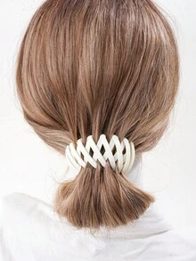 4pcs Solid Color Matte Nest Hair Styling Accessories, Women Fashion Casual Hair Clips, Donut Bun Maker, Ponytail Holder, Slouchy People Essential For Daily Commute - Multicolor - View 2