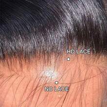 32Inch 13x4 Jerry Curly Lace Front Wigs Human Blended Hair Wig HD Lace Front Human Blend Hair Pre-Plucked 200% Density Glueless Wigs Brazilian Virgin Hair For Women Natural Color Match All Skin Tones - Natural & Black - View 6