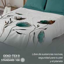 Naturals - 3/4 Piece Printed Sheet Set - ✅ Delivery 2-5 Days - Includes Fitted Sheet + 1/2 Pillowcases - 100% Cotton - Extra Soft - Bed 90/135/150/180 - Made In Spain - Larisa - View 4