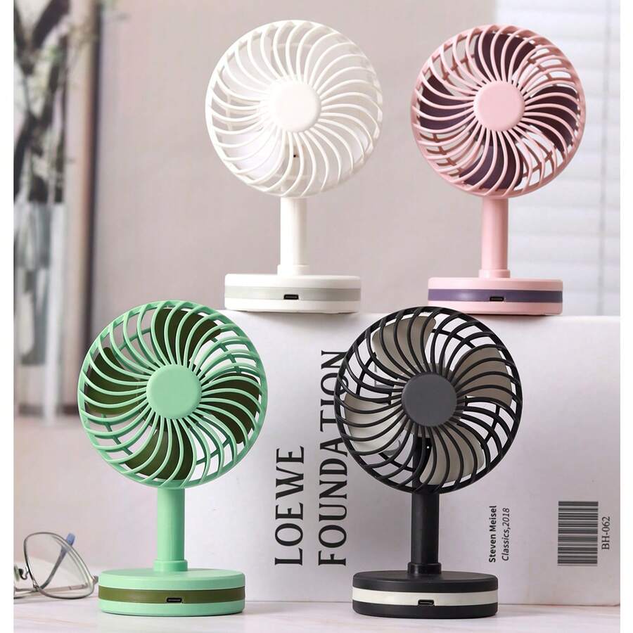 AOYI Desk Fan USB, Small Table Fan Rechargeable, 3-Speed 300mAh, Portable Cooling Tabletop Personal Fan, With 90-Degree Up Down Swinging, Summer Essentials For Office, Home, School, Studying, Working