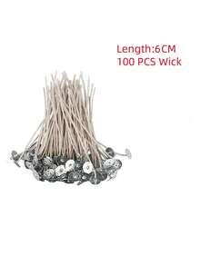 50 PCS/100 PCS 2.6-20cm Candle Wicks Smokeless Wax Core For DIY Candle Making Pre-Waxed Wicks Party Supplies - White - View 26