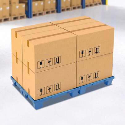 RibasuBB 4Pcs Breathable HDPE Pallets, Moisture-Proof Storage Solution, 50x30x10cm, Lightweight, Anti-Slip, Ideal For Home And Commercial Use