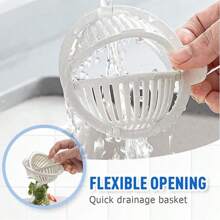 2pcs Easy Open Sink Strainer Kitchen Bathroom Drain Basket Trash Strainer Drain Hair Collector Prevent Clogged Sewer Drain Cover