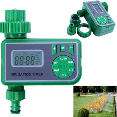Timer Temporizador De Riego Automático Digital Para Jardín, Temporizador De Riego Automático Digital Programador Jardín, Temporizador Impermeable Para Manguera de Agua