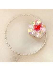 6pcs/1pc Colorful Plumeria Claw Hair Clips, Vintage Floral Side Clip Hairpin, Elegant, Minimalist, Versatile Hair Accessories, Suitable For Daily, Party, Work, Travel, Mother's Day Gift For (There Are Small Scratches And Friction On The Bright Surface, Which Is Normal And Not A Quality Issue.), Beach Accessories, Claw Clip Fall Winter Flower For Vacation Outfits Woman - Multicolor - View 13