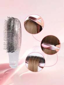 电镀梳子 - 干湿两用顺发防毛躁发刷，男女顺滑造型工具，日常护发必备，返校季、旅行度假必备，女士发饰