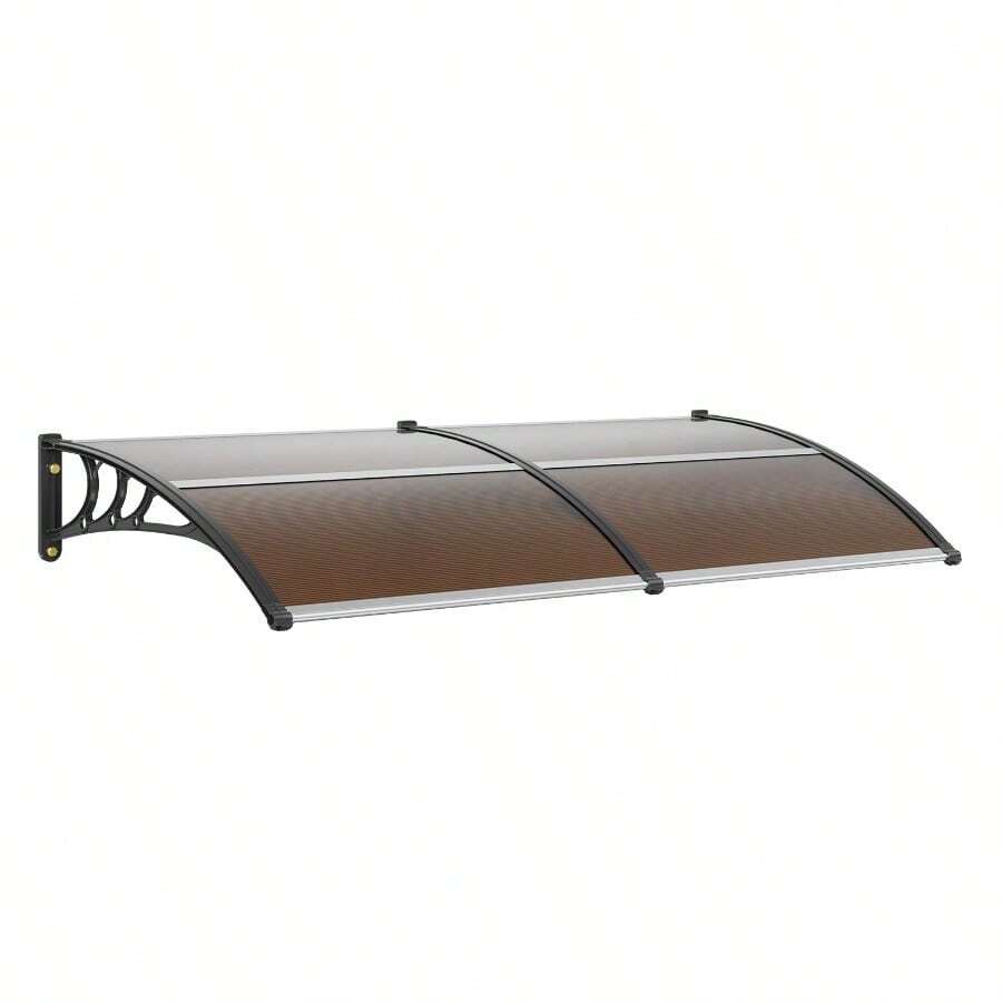 Window Door Awning Canopy UV Rain Cover 38"X 78"PC Sheet Brown - 如圖 - 查看 1