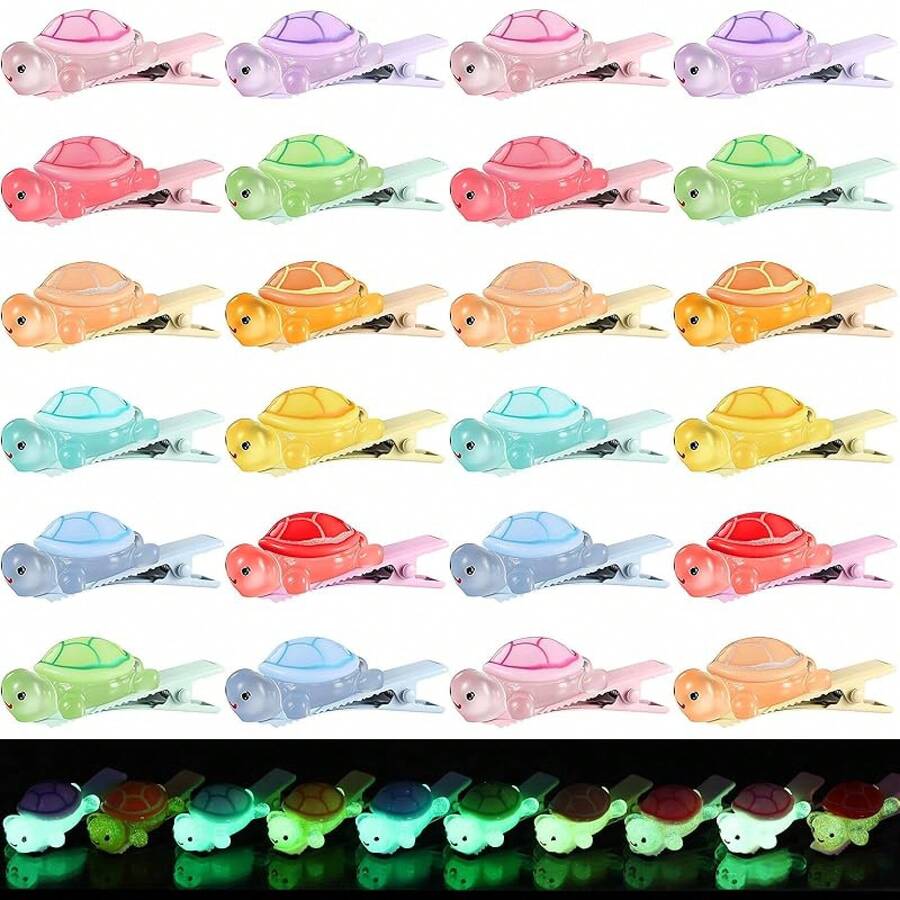 30 Pcs Glow Hair Clips Rave Hair Clips Women Music Festival Holiday Party Supplies (Duck)Valentine's Day NPVH - 龜 - 查看 1