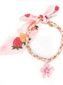 1 pieza Collar de bufanda de acero inoxidable para mujer, adecuado para vacaciones y viajes, verano