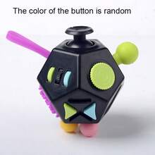 1 PC 12 Sides Fidget Toys Stress Relief Dice Decompression Antistress Anxiety Games Anti Depression Cube Toy - Multicolor - View 12