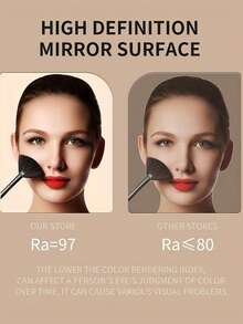LED Lighted Makeup Mirror - Foldable Smart Touch Control HD Vanity Mirror | Rechargeable Portable For Dorm Travel, Professional Makeup Studio | No Distortion | Teen Girls Gifts, Bridal Shower - Multicolor - View 2