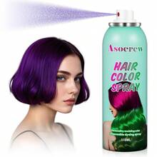 Ascrew Purple Root Touch Up Hair Color Dye,Temporary Hair Color Spray,Hair Wax Dye Pomades,Washable Hair Coloring Natural Hair Strong Style Gel Cream Hair Dye For Party,Hollowen,Cosplay(Purple) - 淺灰紫 - 查看 2
