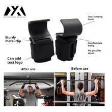 MEIYIXING MEIYIXING Weight Lifting Hook Grips With Wrist Wraps Hand-Bar Wrist Strap Gym Fitness Hook Weight Strap Pull-Ups Power Lifting Gloves