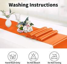 10-Pack Satin Table Runner Orange 12 X 108 Inches Long, Table Runners For Wedding, Birthday Parties, Banquets Decorations(10 Pack, 12x108 Inch, Orange) - Orange - View 6
