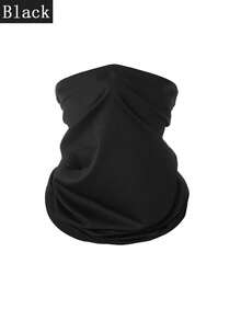 1件装轻便男女通用运动骑行冰丝颈套，透气吸湿运动头带颈部保暖面罩 - 彩色 - 查看 3