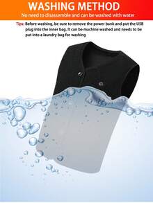 Gilet décontracté pour hommes en couleur unie, doublé de molleton thermique chauffant, gilet de protection thermique pour l'hiver