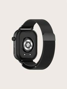 1 pieza Banda de reloj inteligente de acero inoxidable de unicolor con liberación magnética rápida y diseño hueco de estilo Milanés, compatible con Honor Watch Rossini 2i - Para Rossini 2i - Ver 4