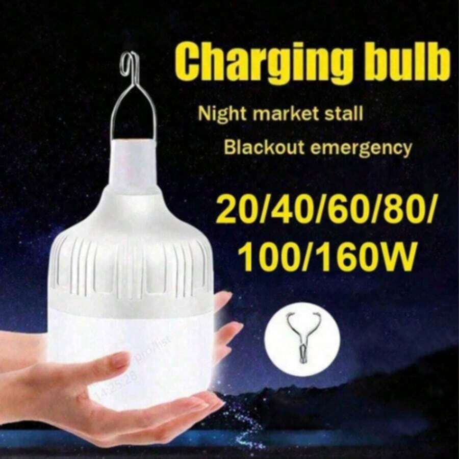 1 件家用停电应急无线灯夜市摆摊户外露营充电灯泡超亮照明 LED 灯