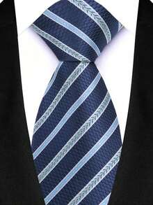 GOADAFOO Luksusowy 8CM męski krawat w kropki w kwiaty krawat dla mężczyzny pana młodego żakardowy tkany krawat na wesele biznesowe przyjęcie - Paski 4 - Zobacz 20