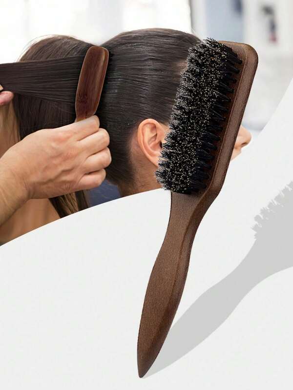 Boar Bristle Hair And Beard Brush For Men And Women - Unscented Mane Bristle Professional Barber Styling Brush For Thick/Thin Hair, Fade And Clipper Cleaning Comb, Slick Back Smoothing Tool,Back To School,Travel Holiday Essentials,Hair Accessories For Women