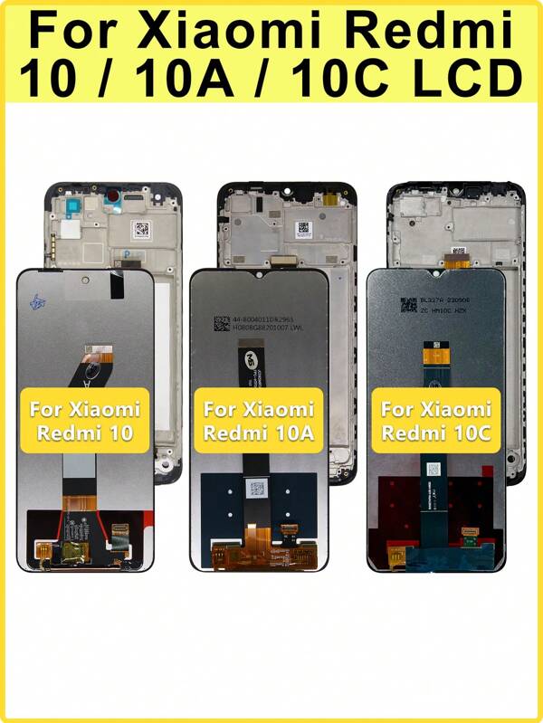 Tela IPS para Redmi 10, Display LCD 10A, Peças de Reposição de Digitalizador de Toque de Tela para Mi Redmi 10C