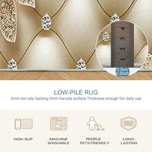 [天鹅绒] 1 件几何区域地毯，轻便易洗，易于处理秋季装饰和秋季地垫，适用于客厅、卧室、浴室、办公室、阳台、房间配件返校浴室厨房装饰 - 彩色 - 查看 7