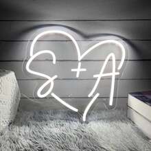 Customized LED Neon Lights - Personalized Wall & Bedroom Decor, USB Powered, Suitable For Weddings, Birthdays, Holidays And Parties./NCustomized Color Heart Shaped Neon Love Sign - USB Powered LED Wall Decor, Suitable For Parties, Valentine's Day And Birthdays.,Colorful,Kawaii,Minimal Chic,Cute,Custom,Personalized,Unique,Ideal Gifts For Him,Ideal Gifts For Her,Boyfriend,Girlfriend,Family,Friends,Nightlight,Neon Lights,Home Goods,Room Decor,Holiday Decor,For Anniversaries,For Birthdays,For Weddings - Style B - View 6