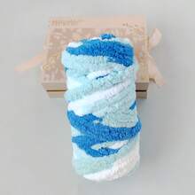 1包冰棒色粗毛线，多色雪尼尔毛线，适合手工编织；蓬松柔软超粗毛线，适合钩编；超粗毛线，适合手臂编织；拇指毛线，适合DIY毯子、宠物床、地毯、枕头和其他家居装饰品（17.64盎司/500克）