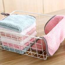 20 piezas de toallas de colores surtidos, toallas de mano de felpa de coral, pañuelos pequeños, paños de limpieza del hogar, toallas suaves absorbentes, suministros de baño, paños de cocina, trapos de limpieza de cocina - Multicolor - Ver 8