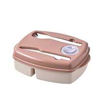 CASAMAX WL Lonchera con tres divisiones, incluye cuchara, tenedor y recipiente para dip. Se envía color al azar. Medida 21.5x15.3x6.3 cm - Unitalla - Ver 7