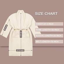 Bearberry Hooded Robe Cozy Leopard Robe Lightweight Soft Plush Bathrobe With Pockets For Women - Cream-hoodless - View 3