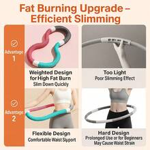 DEFIT 柔软弹簧腰部瘦身健身圈 - 可折叠健身环，燃烧腹部脂肪，温和塑形