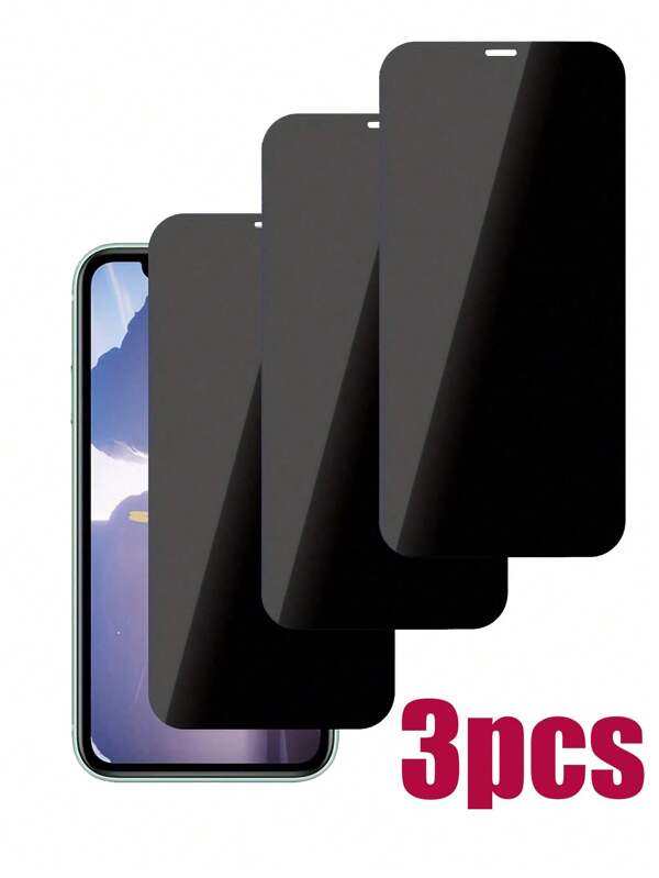 CSDZ 3pcs Full Cover Privacy Screen Protectors For LPhone 15 14 13 12 11 16 Promax Xs Max Privacy Film Protective Glass For LPhone XR X 6 7 8 Plus