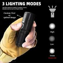 1 Stück Outdoor Multifunktions-Taschenlampe, hochhelliges Licht mit langem Strahl Camping Lampe mit Aufhängehaken Design, breites Flutlicht und seitliche Arbeitsleuchte