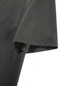 Camiseta de manga corta de cuello redondo con ajuste suelto informal para hombres, de estilo atlético a la moda, para el verano