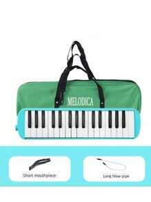 Melodica de 32 teclas con boquilla, instrumento musical de teclado de aire con bolsa de transporte
