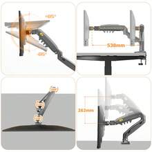 NESTNOVA 1 Unidad Soporte para Monitor Brazo para Monitor de Pantalla de Televisión Elevador de Escritorio para Computadora de Escritorio con Base Giratoria Mecánica Estable Sin Caídas Fácil de Instalar Adecuado para Entornos de Oficina para Instalar Monitor - Gris - Ver 9