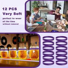 Rubber Bracelets Solid Color Silicone Wristbands Blank Stretch Silicone Wristbands Colorful Rubber Bracelets Women Men Gifts - Purple - View 10