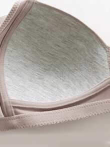 Set 3 buc. sutien minimalist confortabil fără armătură pentru femei, lenjerie intimă pentru femei