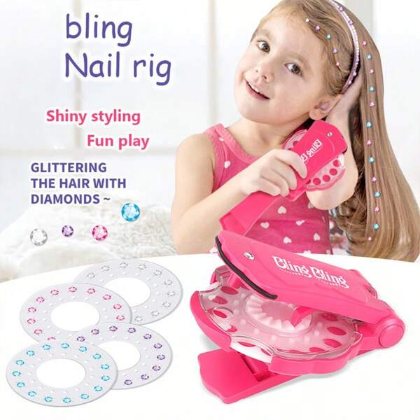 1 Set 180/120 Stücke Mädchen Haar Dekorationen zum Selbermachen Spielzeug Schmuck, tragbares Haar Diamant Styling Werkzeug, Kristall Dekorationen, Geschenk für Mädchen (einige Formen und Farben der Accessoires zufällig sortiert)