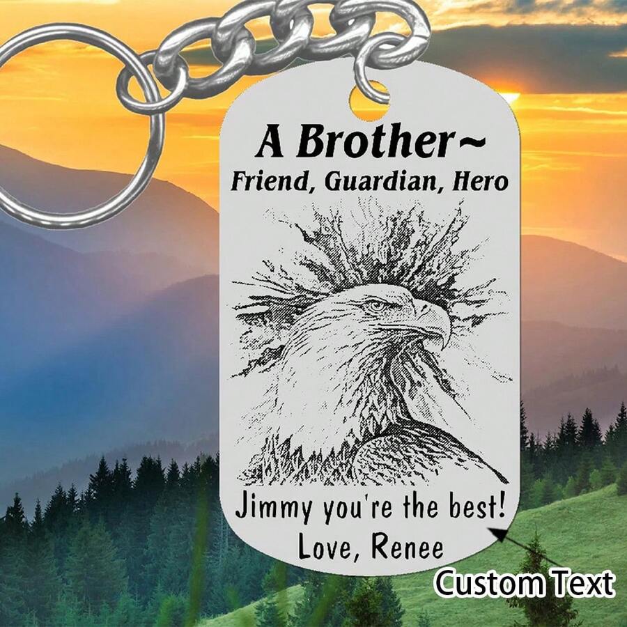 Custom For Your BROTHER, Nice Engraved Keychain Gift, Personalized FREE With Names - Multicolor - View 1