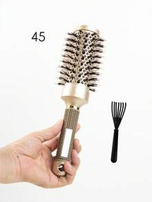 1 件装金色卷发梳 - 专业沙龙造型梳 - 含梳子清洁器 - 防静电耐热铝管造型梳 - 适合返校通勤、户外送礼、派对、返校、旅行度假必备、女士发饰、梳子、发刷、倒梳、造型梳、卷发梳、发刷 - 彩色 - 查看 13