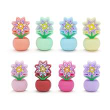 5 Peças/Pacote Contas de Flor de Silicone, Contas Focais DIY, Adequadas para Canetas Decoradas com Contas, Chaveiros, Decoração de Pulseiras, Presente de Volta às Aulas