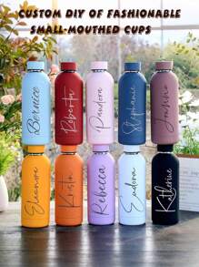 1pc Plain Matte Finish Stainless Steel Double Layer Vacuum Insulated Tumbler, Provides Healthier Hydration Experience To Enjoy Milk, Coffee During Leisure Time, Used For Car, Daily Life, Travel And Gift, Cold & Hot Drinks, Can Purchase Tumbler Sleeve Separately Back To School